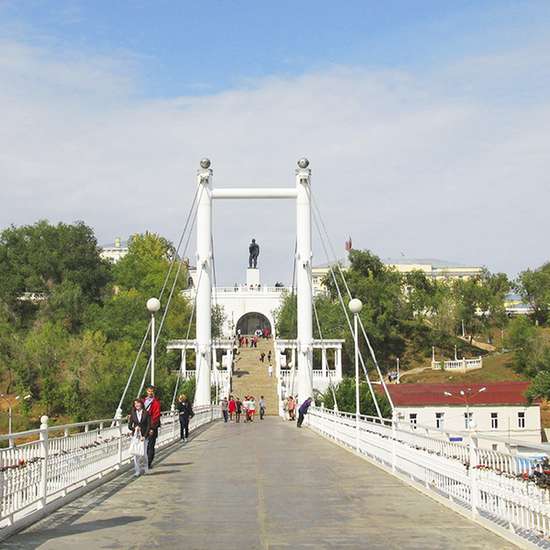 Footbridge from Europe to Asia